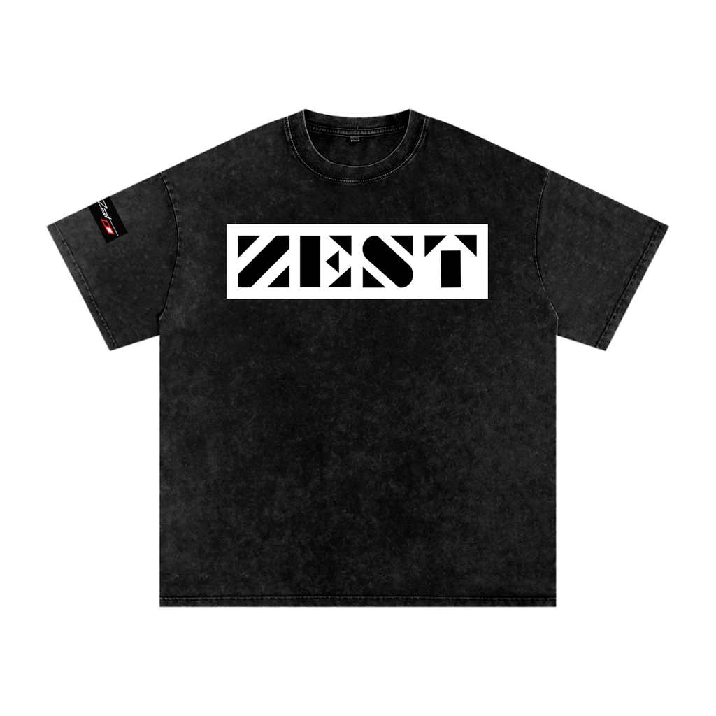 Snow Washed Oversized Cotton T-Shirt